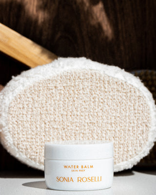Water Balm on spa background