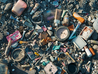 beauty recycling waste in landfill