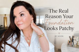 The Real Reason Your Foundation Looks Patchy by Noon Sonia Showing great skin in white shirt