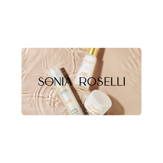 Skincare and Sonia Roselli logo gift card 