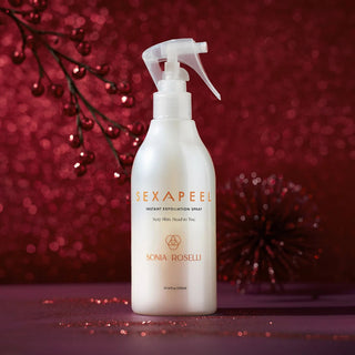 Sexapeel on Red Holiday Backgroung 