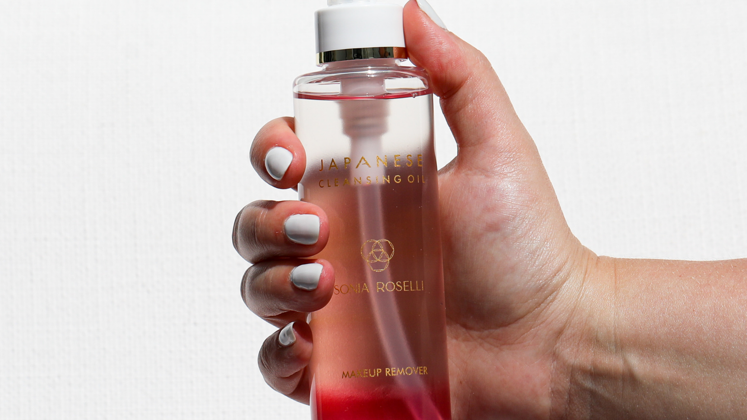 Japanese Cleansing Oil in hand 