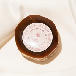 Tiger's Eye Brush Soap on White Silk 
