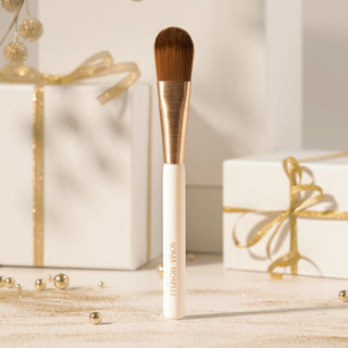 Skin Prep Brush on White Holiday Background 