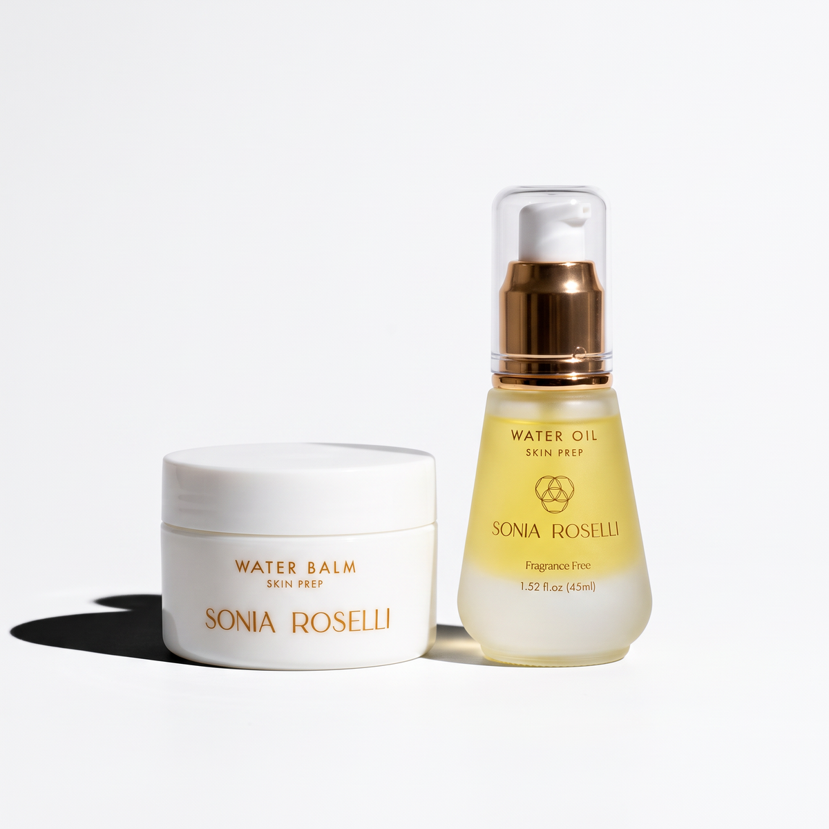 water balm and water elixir white background