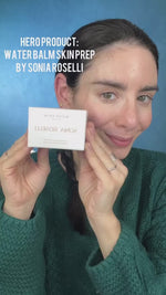 Video thumbnail of a woman demonstrates Water Balm skin prep, moisturizer, and makeup primer