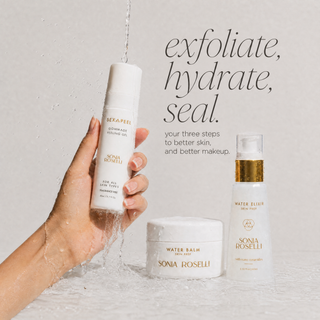 sexapeel exfoliate, hydrate, seal for better skin and makeup infographic