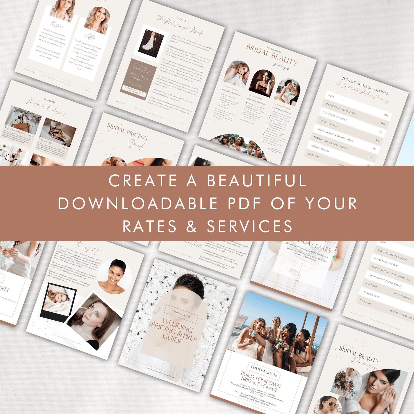 Create a beautiful downloadable PDF of your rates & services 