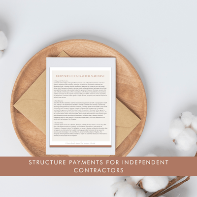 Structure payments for independent contractors 