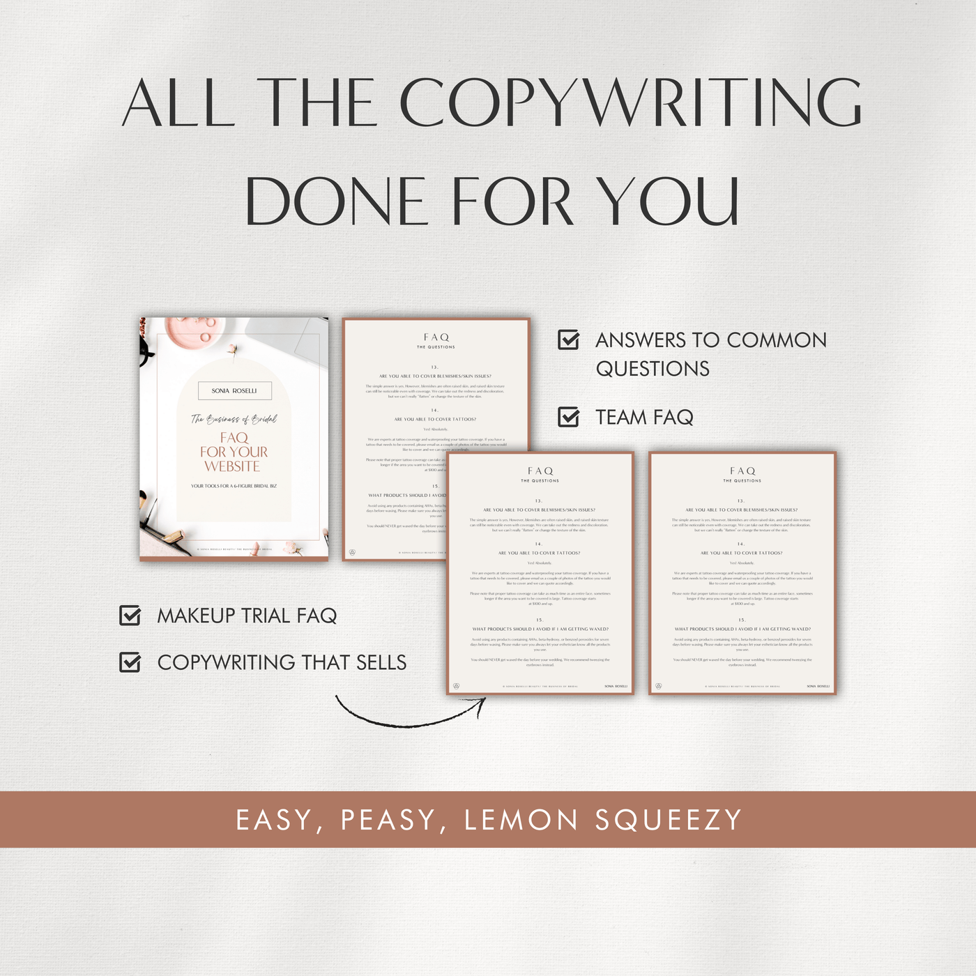 All the copywriting done for you
